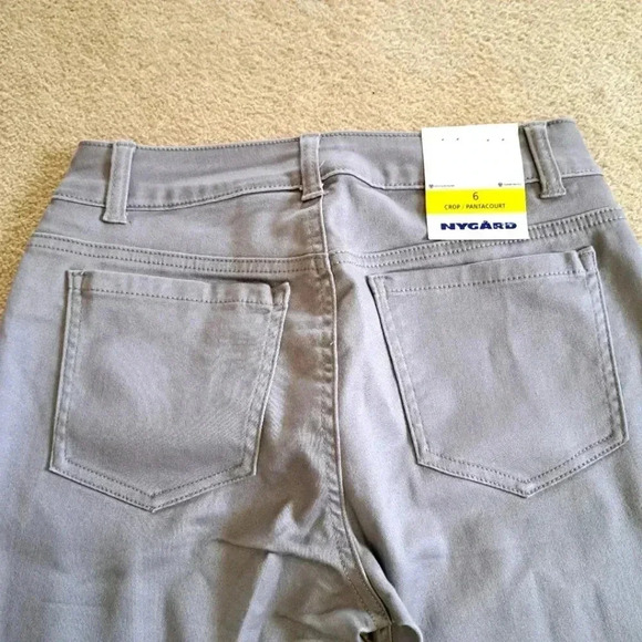 ❤️ NWT Nygard Slim Leg Cropped Pant Grey Women's Size 6 Stretch Skinny Crop - Picture 9 of 11